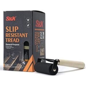 S&X Glow in the Dark Stair Treads Non-Slip 6” x 24” Black 12-Pack w/ Roller